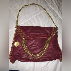 Stella McCartney Falabella medium faux brushed-leather shoulder bag